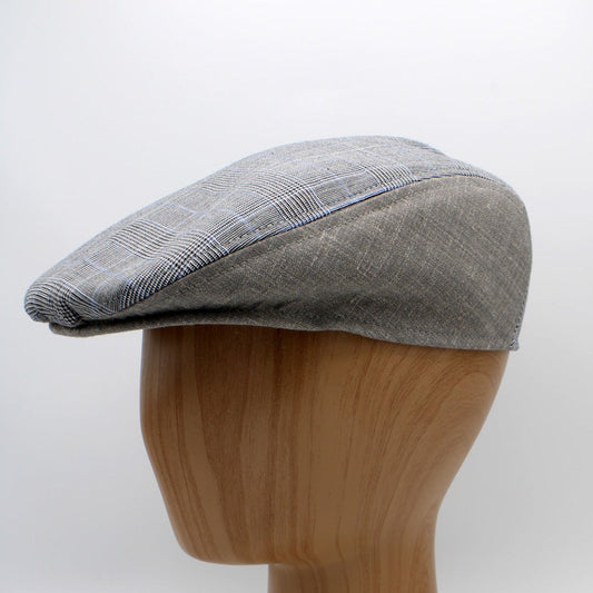 The Blue and Gray Duo Flat Cap by Hologramme Paris