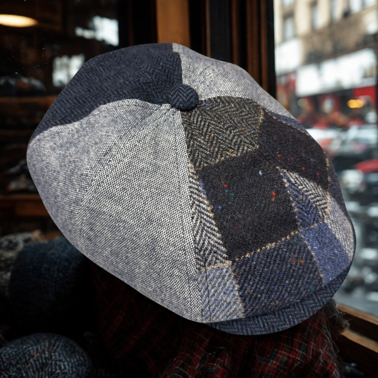 The Chelsea Patch Newsboy by FunkyBrims.  Blue plaids, tweeds, and herringbone cap.