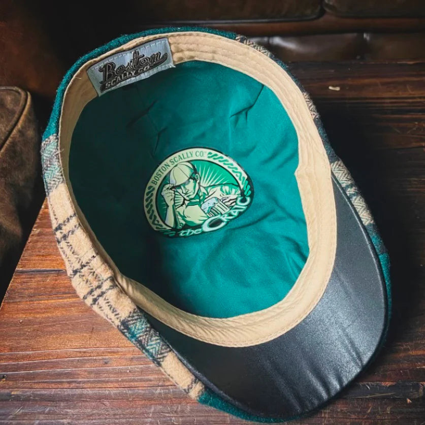 The Craic - Emerald and Ale Plaid Scally Cap by Boston Scally Co.