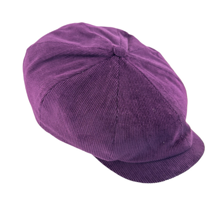 Royal Crown Edition Needlecord "Brooklyn" Newsboy - Purple by Laird Hatters