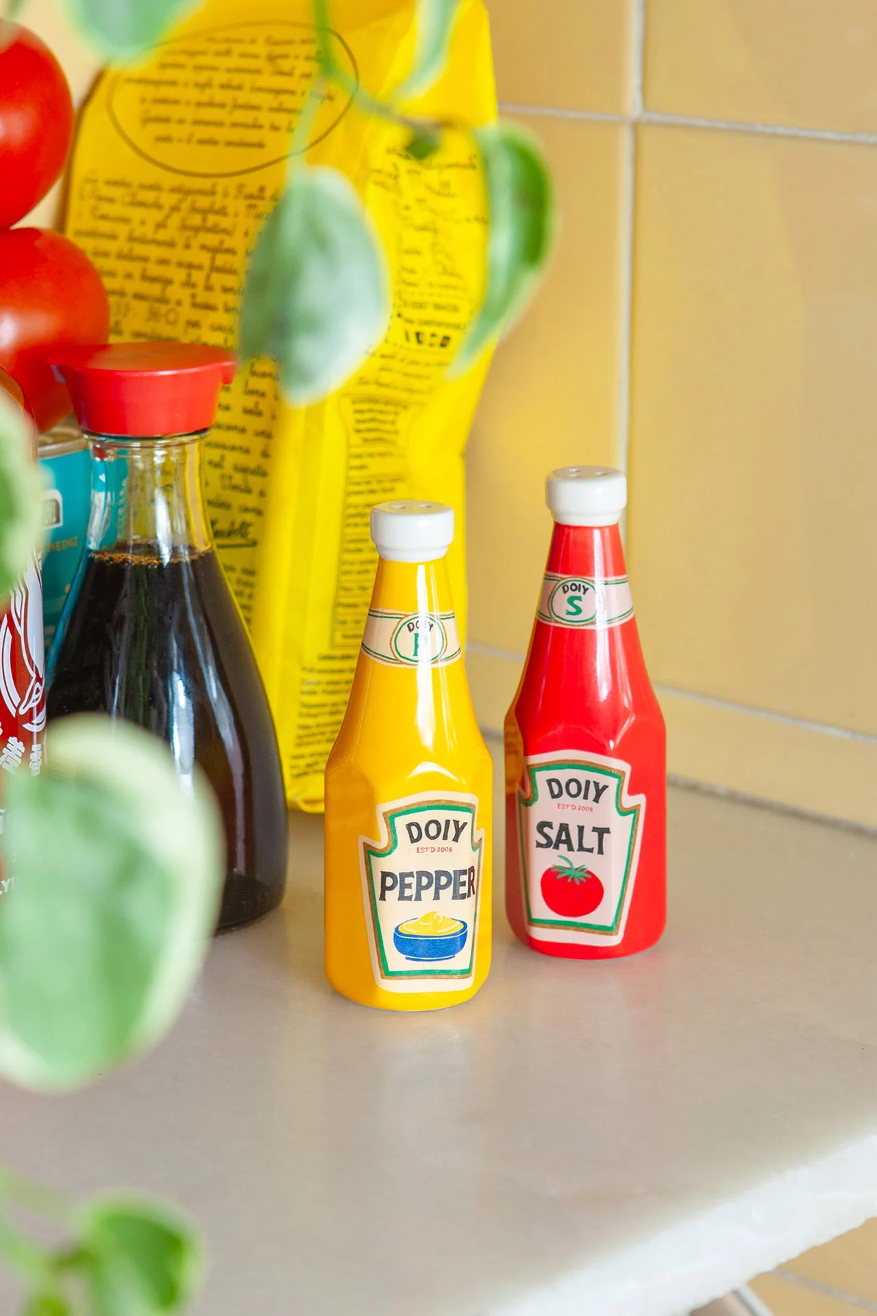 Ketchup & Mustard Salt and Pepper Shakers