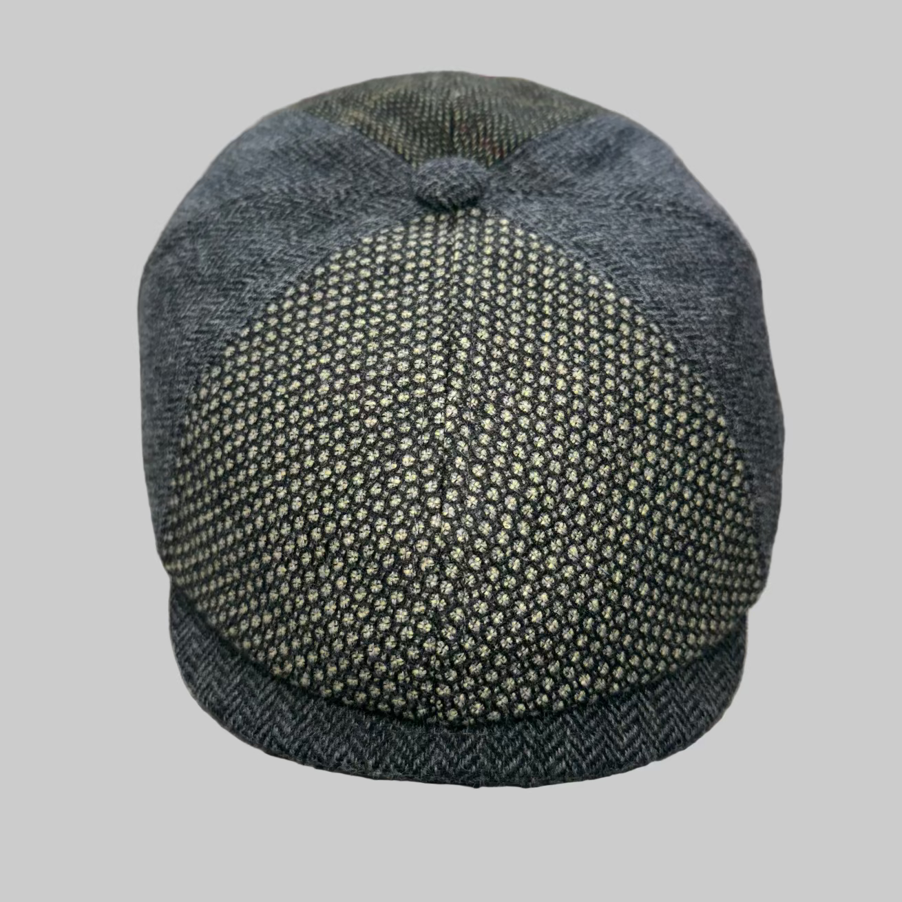 Digbeth Patch by FunkyBrims. Tommy Shelby Style Patchwork newsboy with Gray Herringbone.