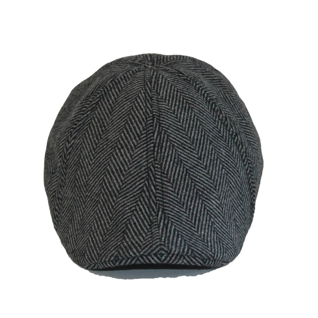 The Donnybrook - Gray Herringbone Cap by Boston Scally Co.