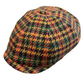 The Dublin Hound Newsboy by Alfonso d'Este at FunkyBrims.  Orange, green brown houndtooth plaid cap.