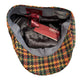 The Dublin Hound Newsboy by Alfonso d'Este at FunkyBrims.  Orange, green brown houndtooth plaid cap.