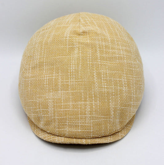 The "Citrus Summer" - Lemon Yellow Flat Cap by Hologramme Paris