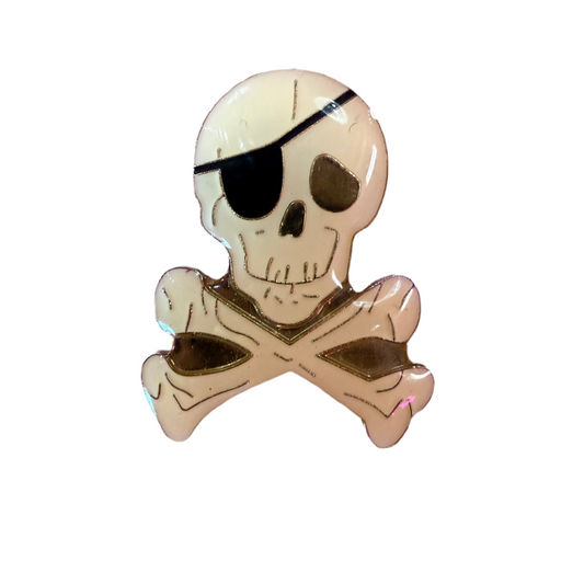 Skull & Crossbones Enamel Cap Pin