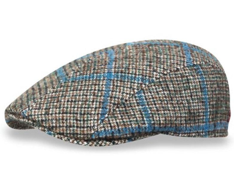 The Fancy Gray Tweed Flat Cap by Alfonso d'Este