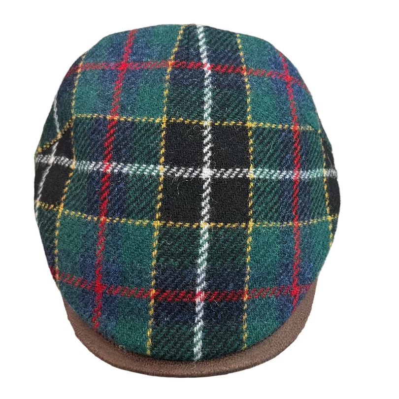 Green Tartan  Harris Tweed Flat cap FunkyBrims