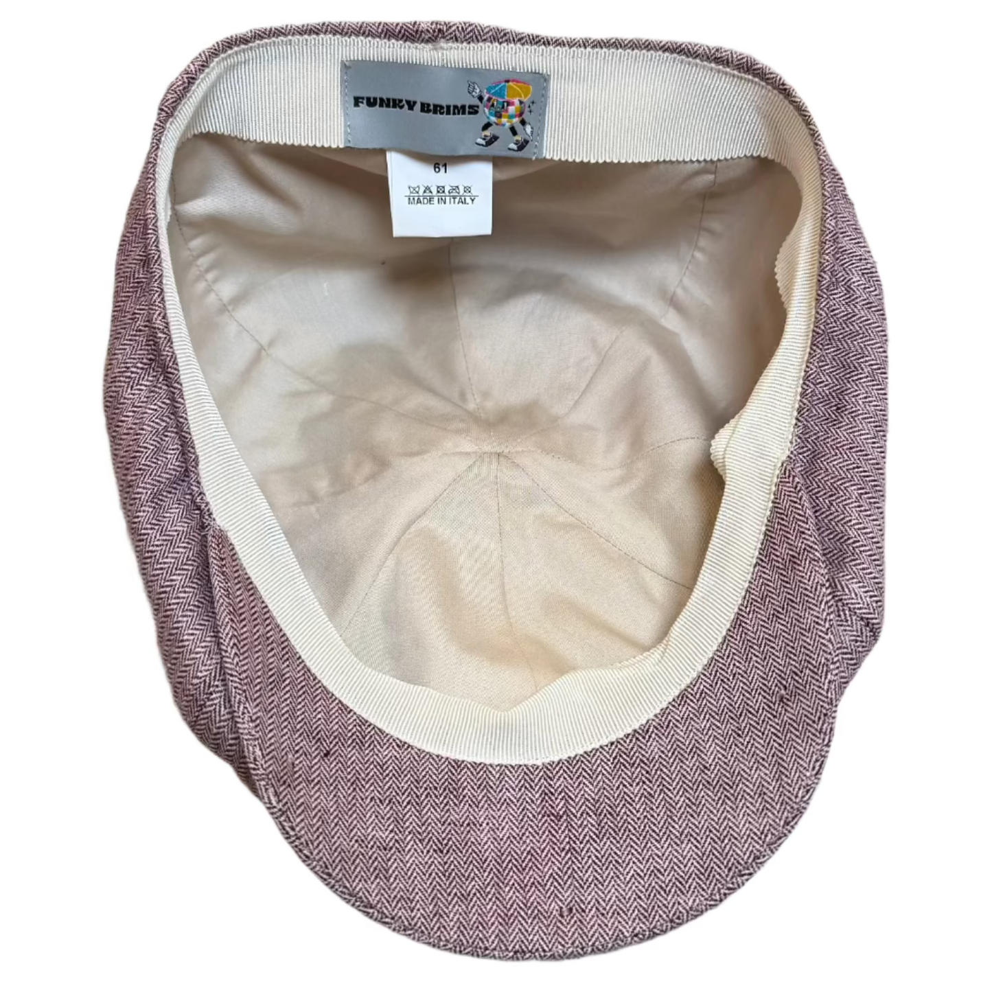 The "No. 1 Burgundy Herringbone" Newsboy Cap by FunkyBrims