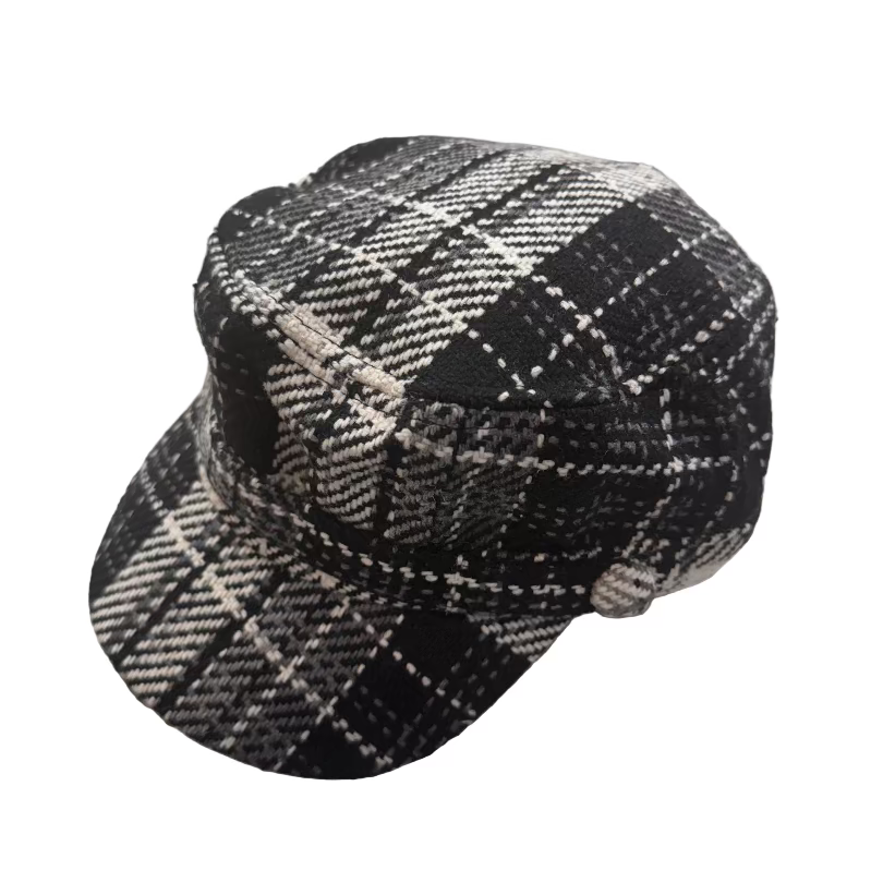 Ladies Fall Plaid Caps by Hologramme Paris