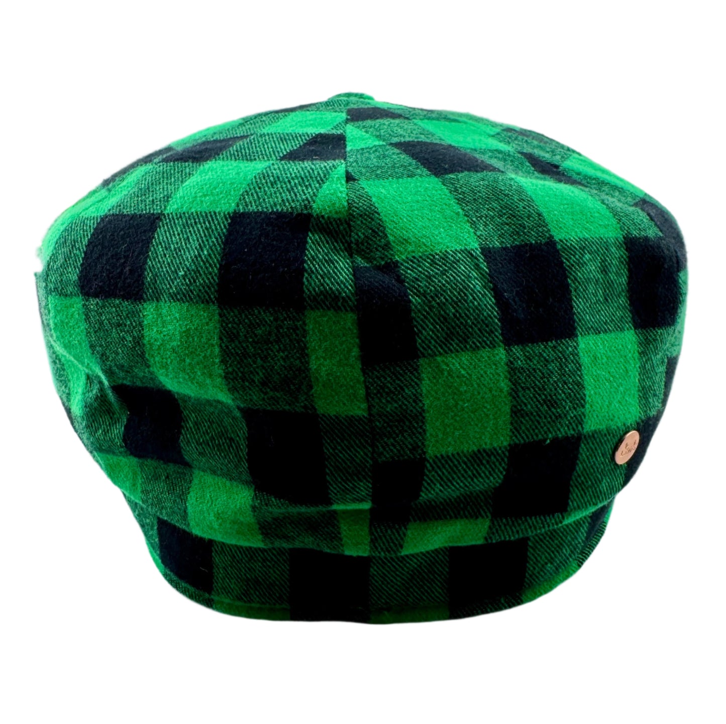 The "Hooligan" - Green Buffalo Plaid Newsboy Cap - Laird Hatters x FunkyBrims