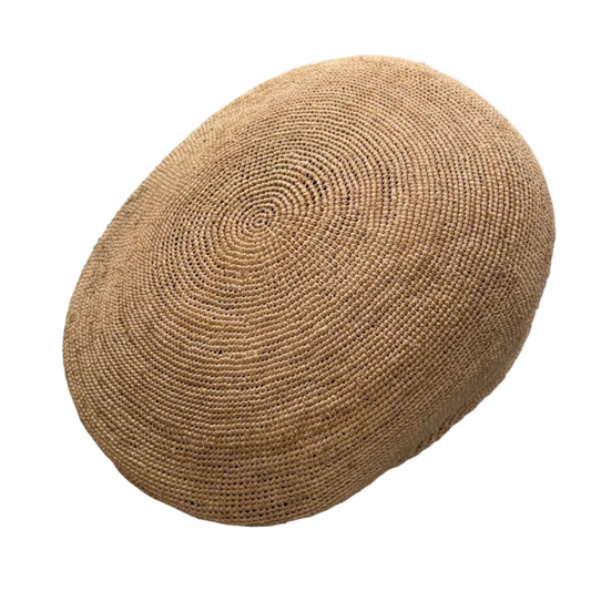 The "Capri Weave" - Sorrento Sand Raffia Straw Flat Cap by FunkyBrims