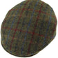 Harris Tweed Flat Cap in Green Check by Glen Appin of Scotland