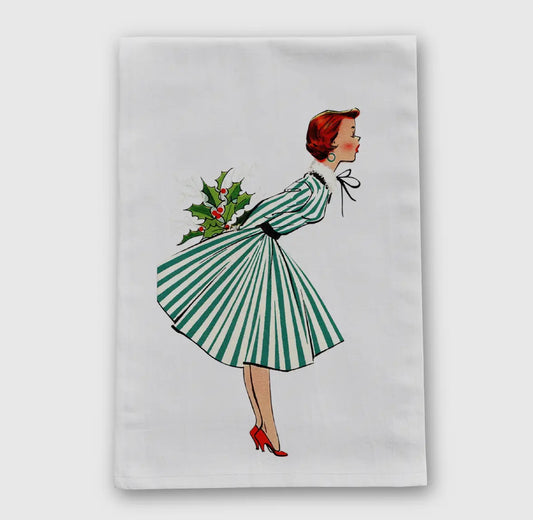 Vintage Christmas Tea Towel