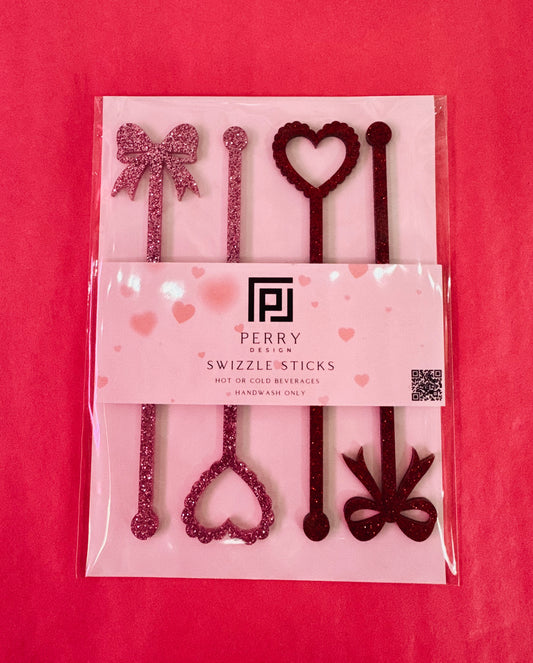 Handmade Valentine's Day Swizzle Sticks