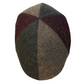 Spinwheel Garnet Driving Cap handmade in Italy by FunkyBrims – red and brown patchwork
