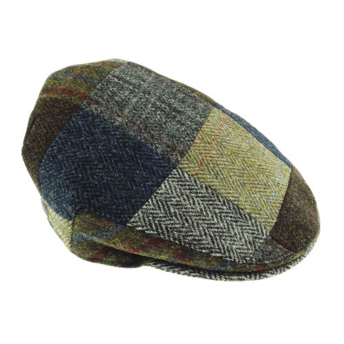 The "Countryside" Harris Tweed Patchwork Flat Cap by Glen Appin of Scotland