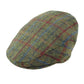 Harris Tweed Flat Cap in Green Check by Glen Appin of Scotland