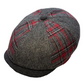 The Masterpiece Collection - Gothic by FunkyBrims Gray and red plaid newsboy.