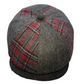 The Masterpiece Collection - Gothic by FunkyBrims Gray and red plaid newsboy.