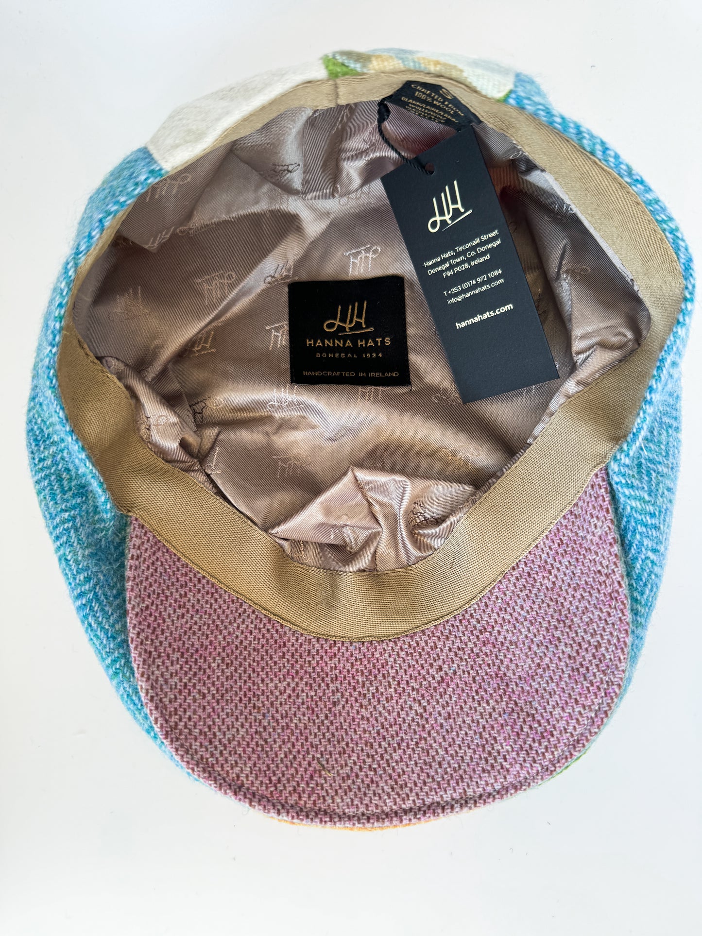 The Bright Colors Tweed Touring Patchwork by Hanna Hats of Donegal