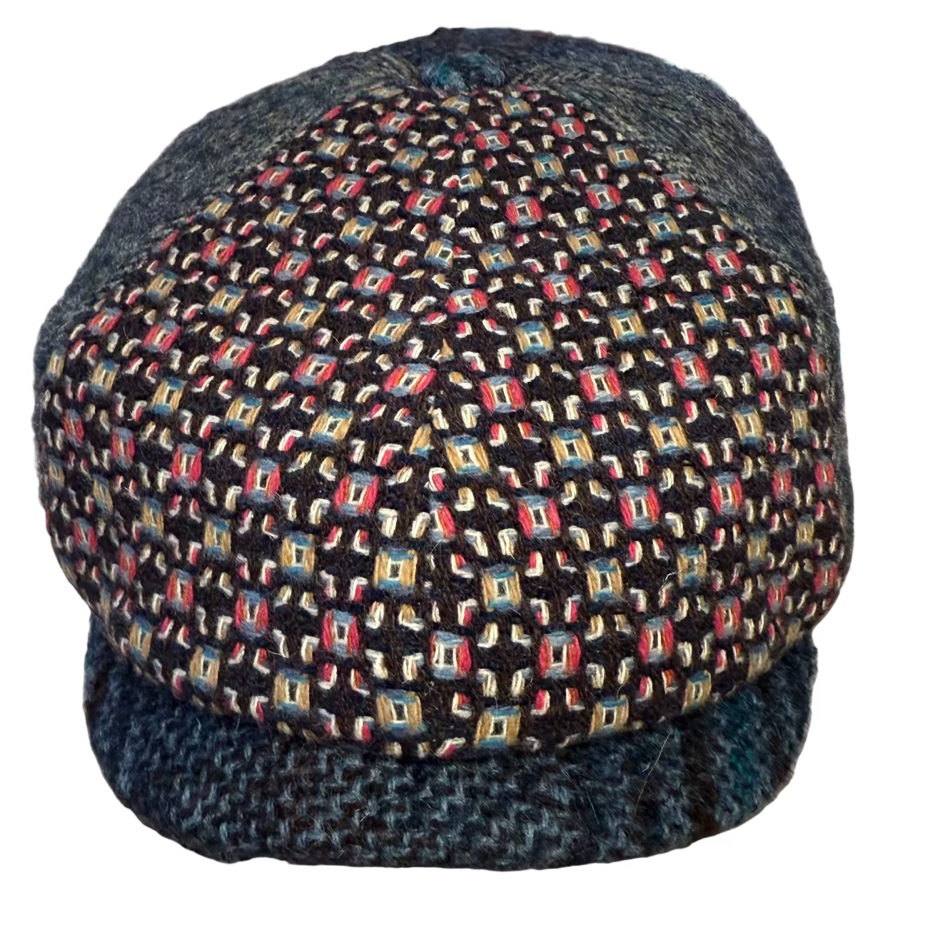 Hemingway Patch Newsboy by Alfonso d'Este x FunkyBrims. Tweed and Herringbone in blues and bold colors.