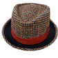 The Tweed Porkpie - Brown and Blue by Alfonso d’Este