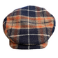 The Lumberjack Sicilian Flat Cap - Orange and Blue Tweed by Laird Hatters