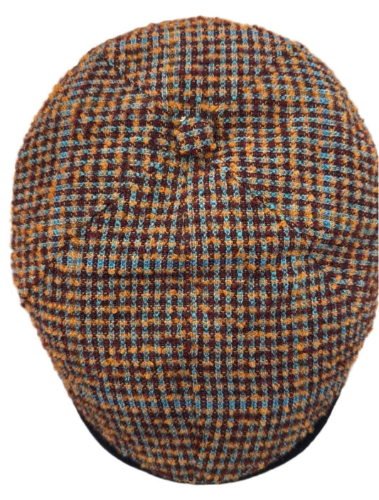 The Tweed - Brown and Green Newsboy Cap by Alfonso d'Este