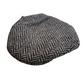 The Vintage Cap Tweed in Black and Gray Herringbone by Hanna Hats of Donegal