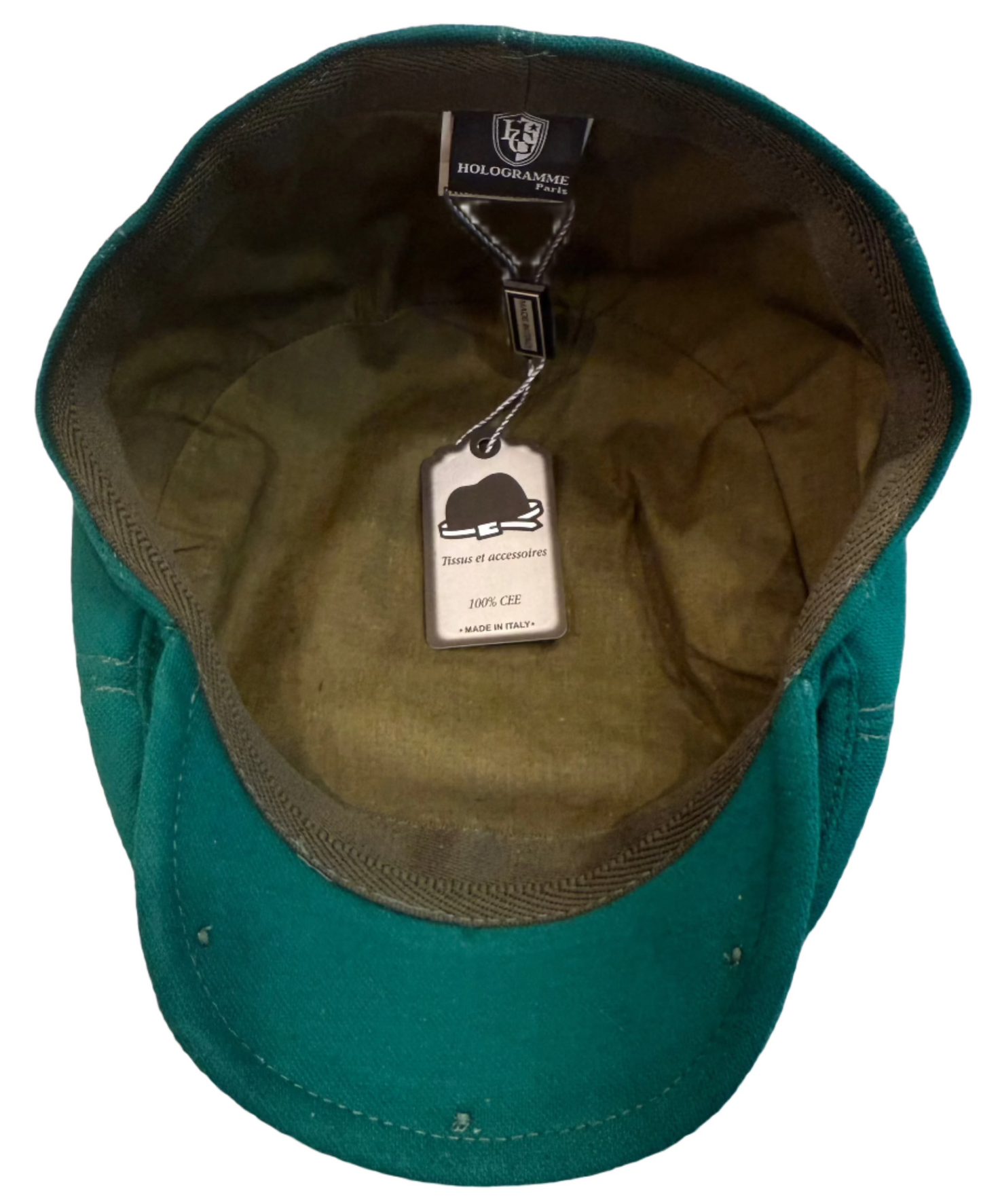 The "Contour" Emerald Isle Spring Flat Cap by Hologramme Paris