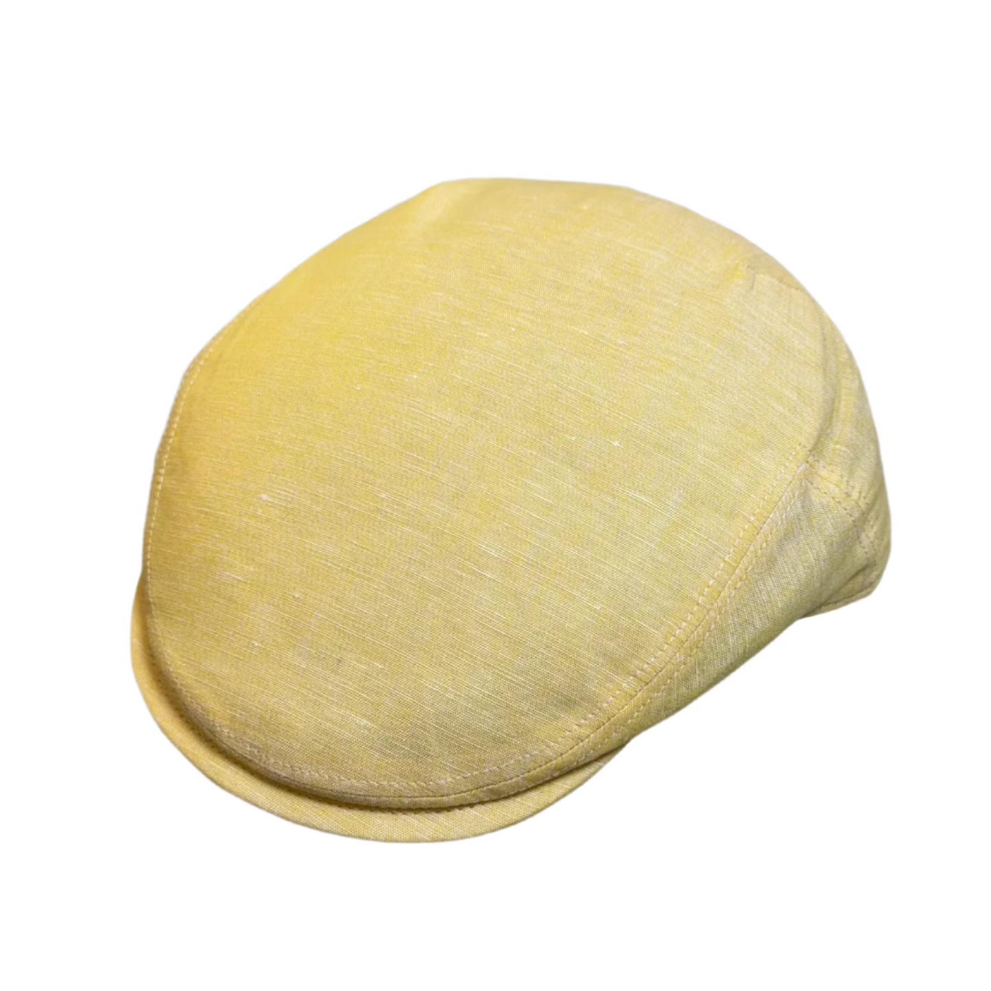 The "Sunbeam" Yellow Linen Flat Cap by FunkyBrims