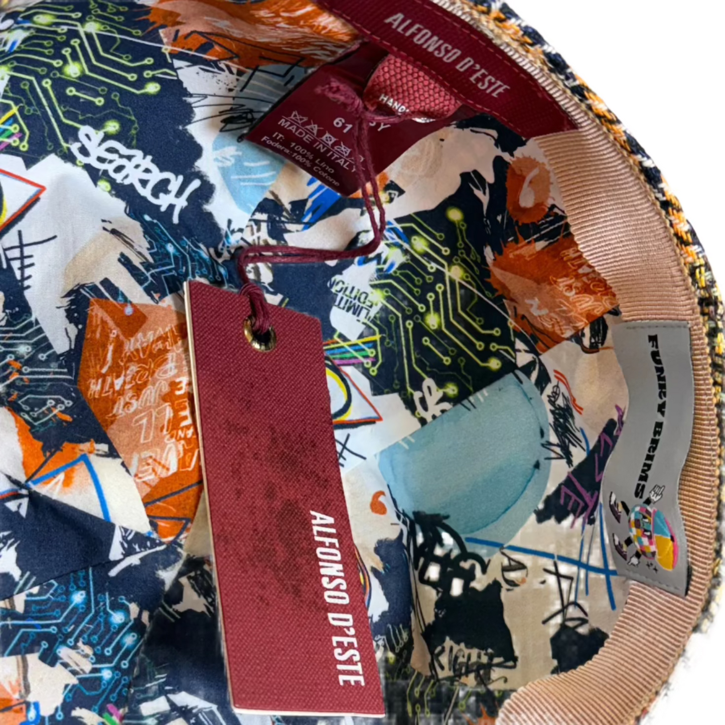 The "Funky Summer Shelby" Italian Linen Cap by Alfonso D'Este