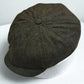 Dark Green Loden Wool Newsboy cap by Laird Hatters at FunkyBrims.