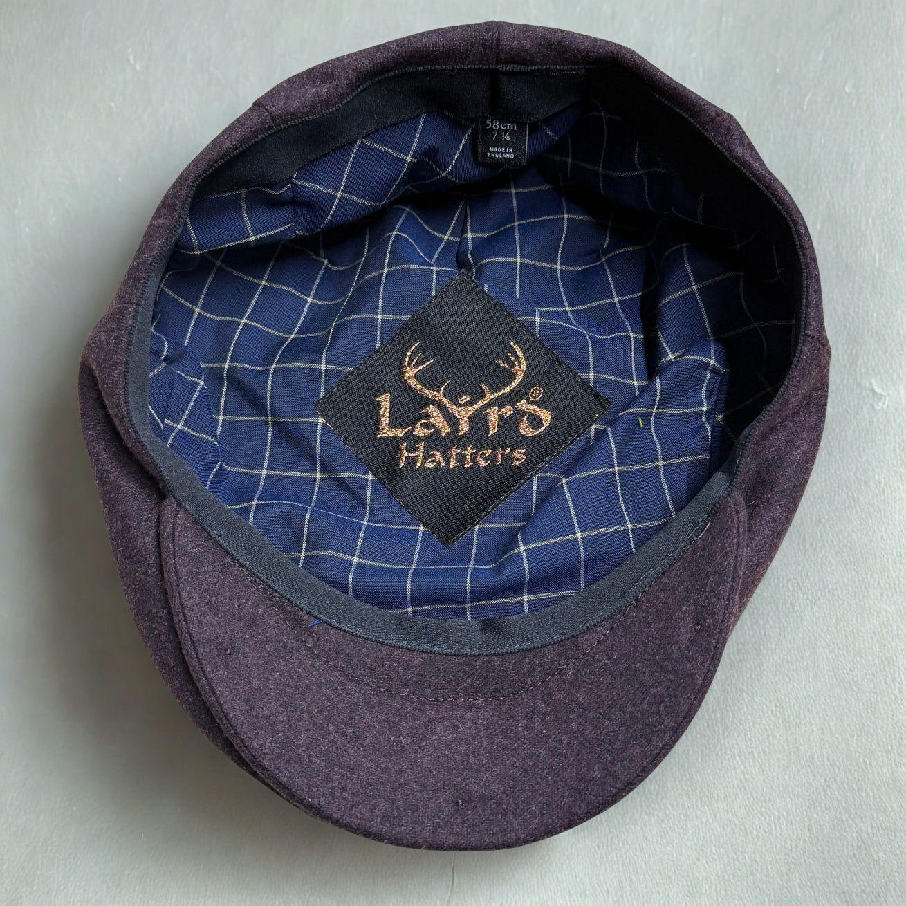 Loden Wool Flat Cap - Oxblood Color by Laird Hatters at FunkyBrims.