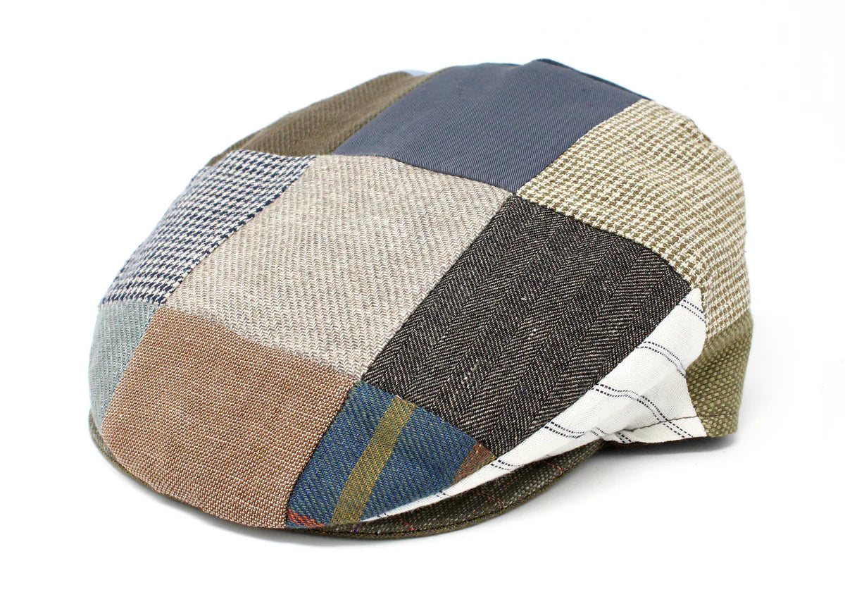 The Linen Vintage Patchwork Cap in All Colors by Hanna Hats of Donegal