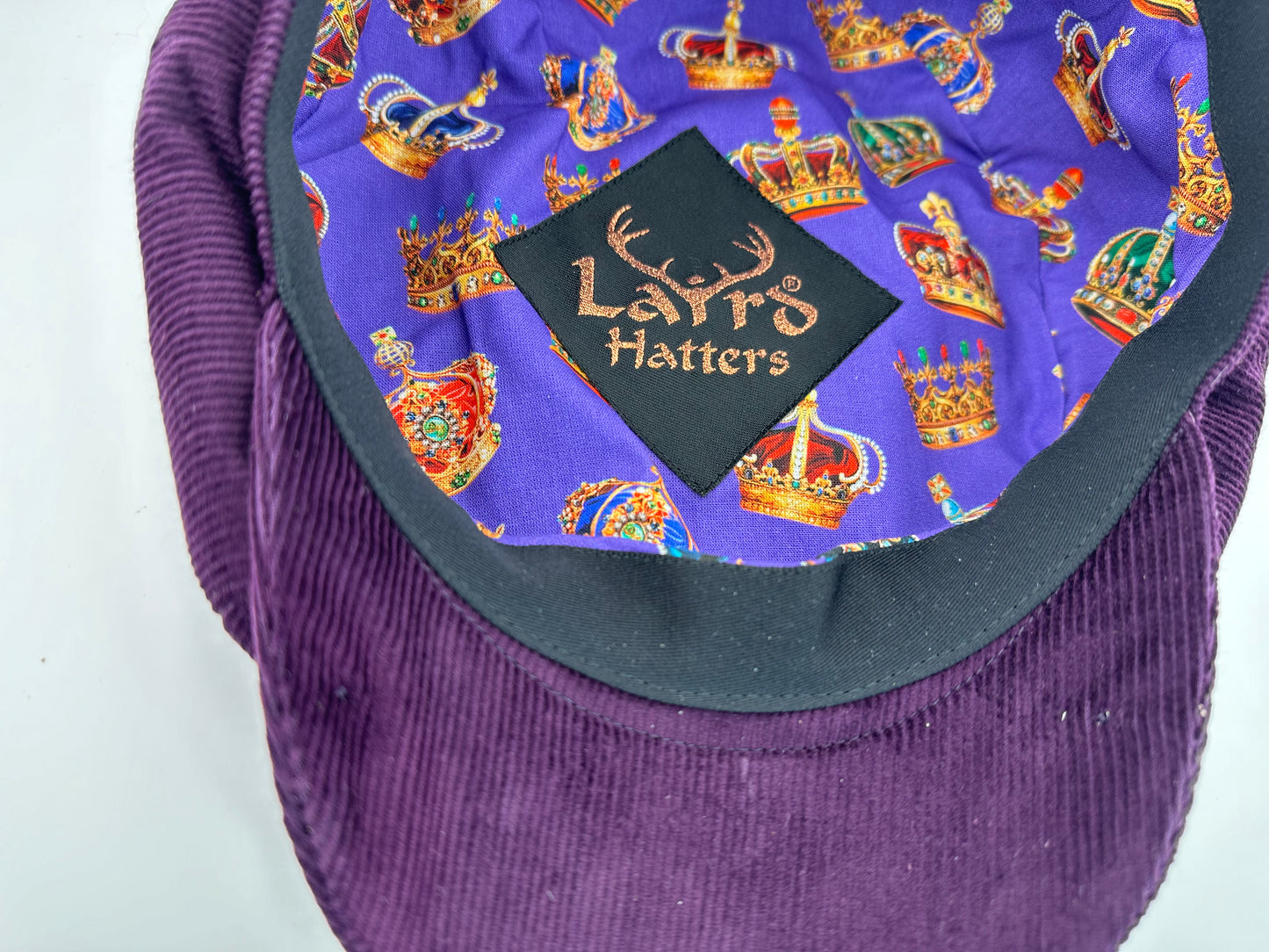 Royal Crown Edition Needlecord "Brooklyn" Newsboy - Purple by Laird Hatters