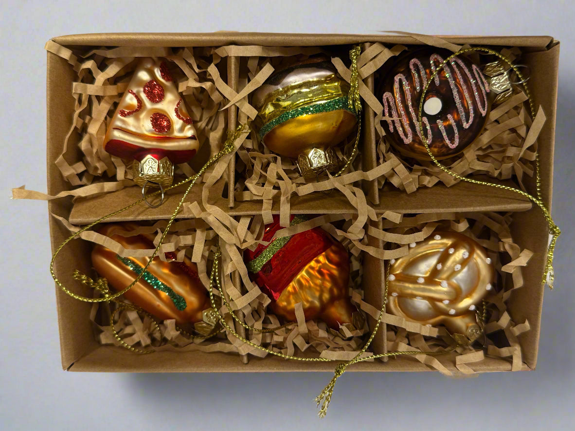 Box of Food Ornaments
