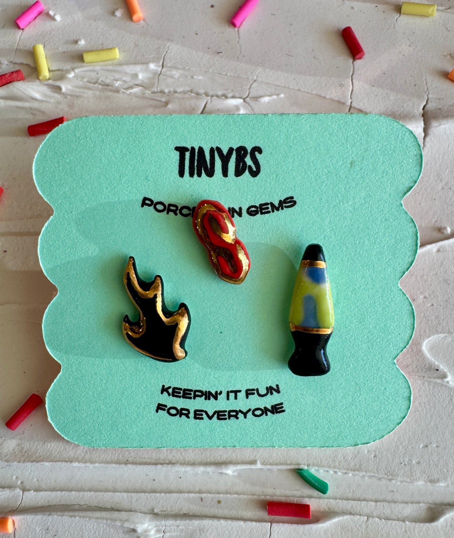 High School Trio Stud Earrings by TinyBs