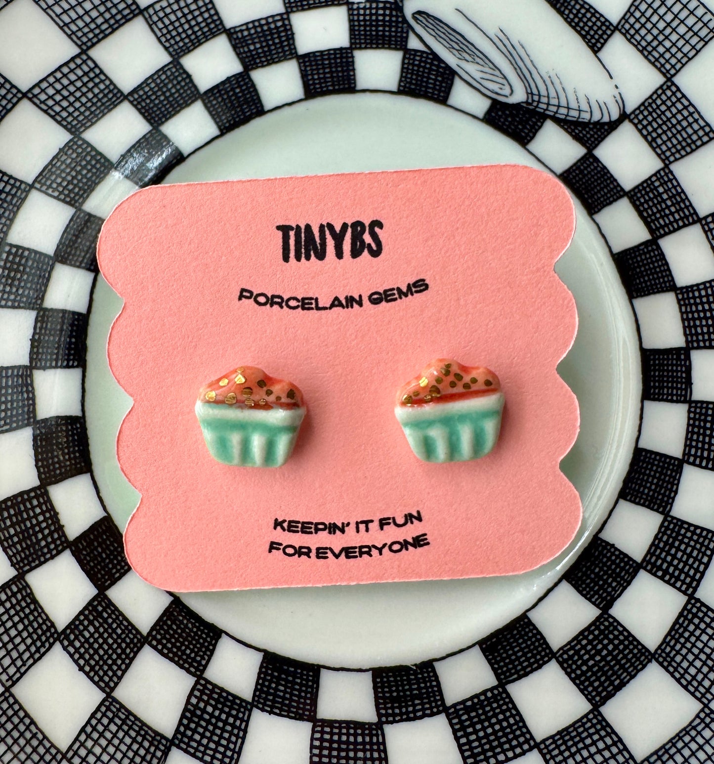 Cupcake Stud Earrings by TinyBs