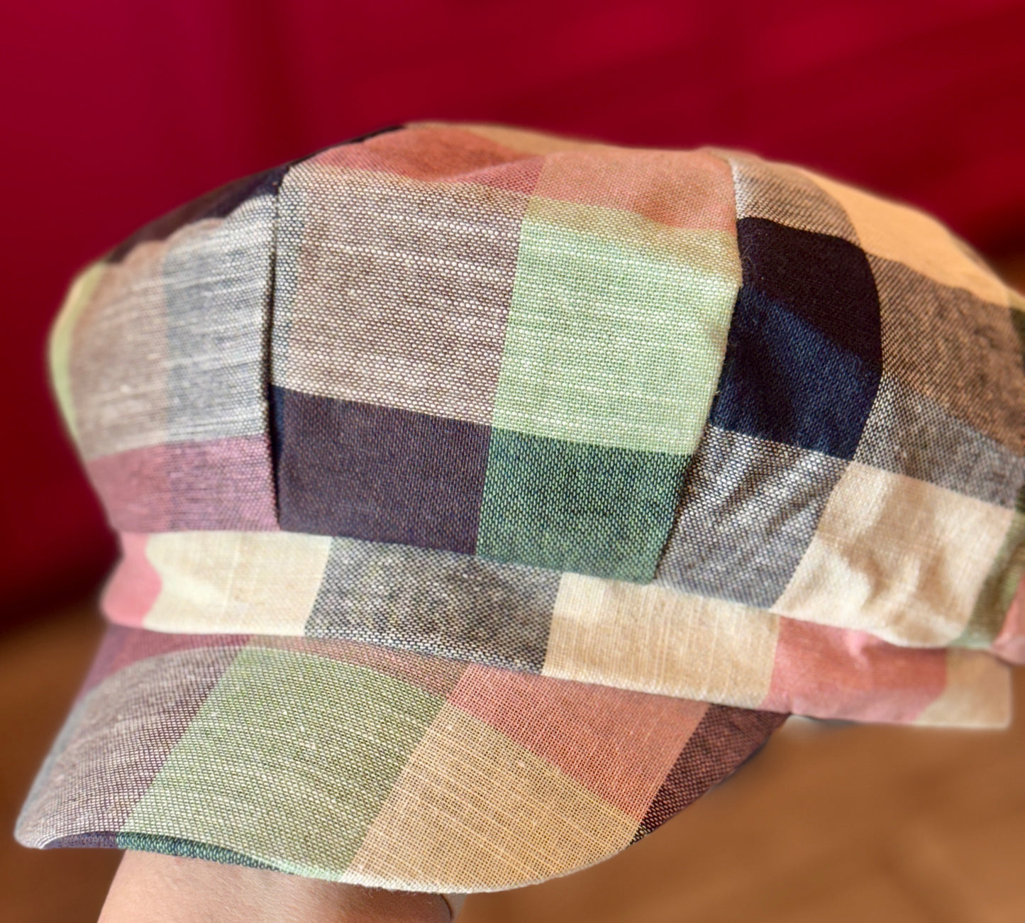 Women's Summer Plaid Caps by Hologramme Paris