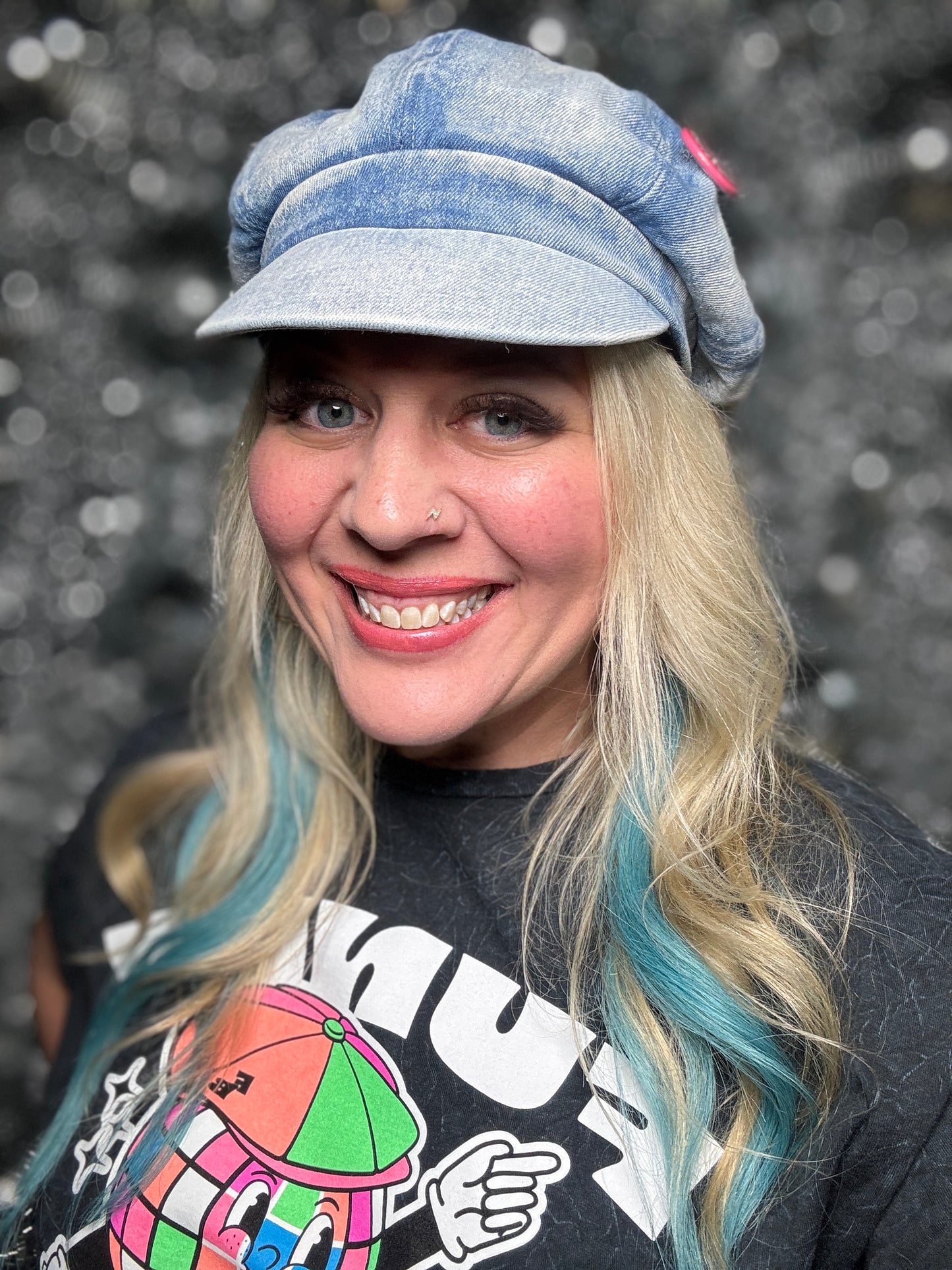 Women's Blue Crush Denim Caps by Hologramme Paris