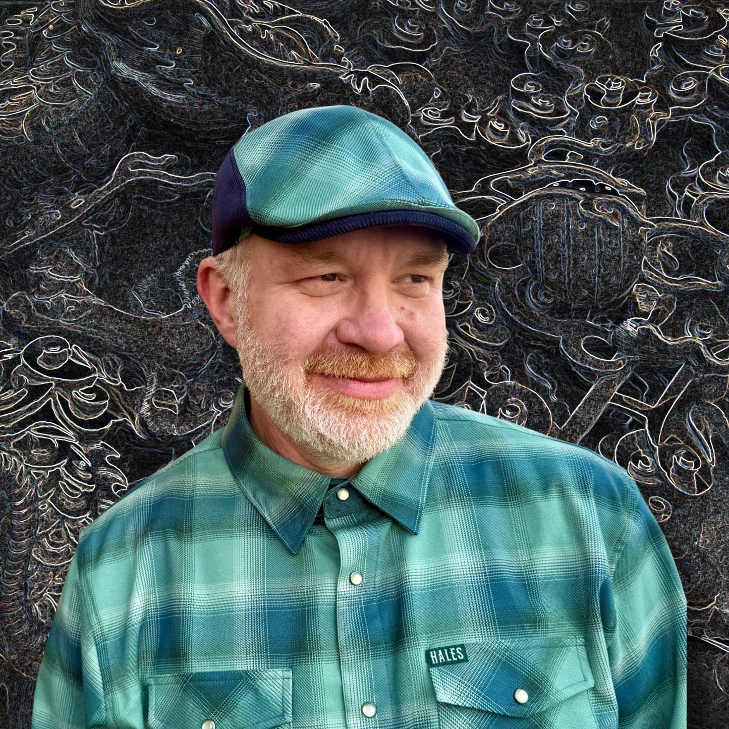 The Imperial Flannel Flat Cap Hales Speed Shop X FunkyBrims Collab (with Pin)