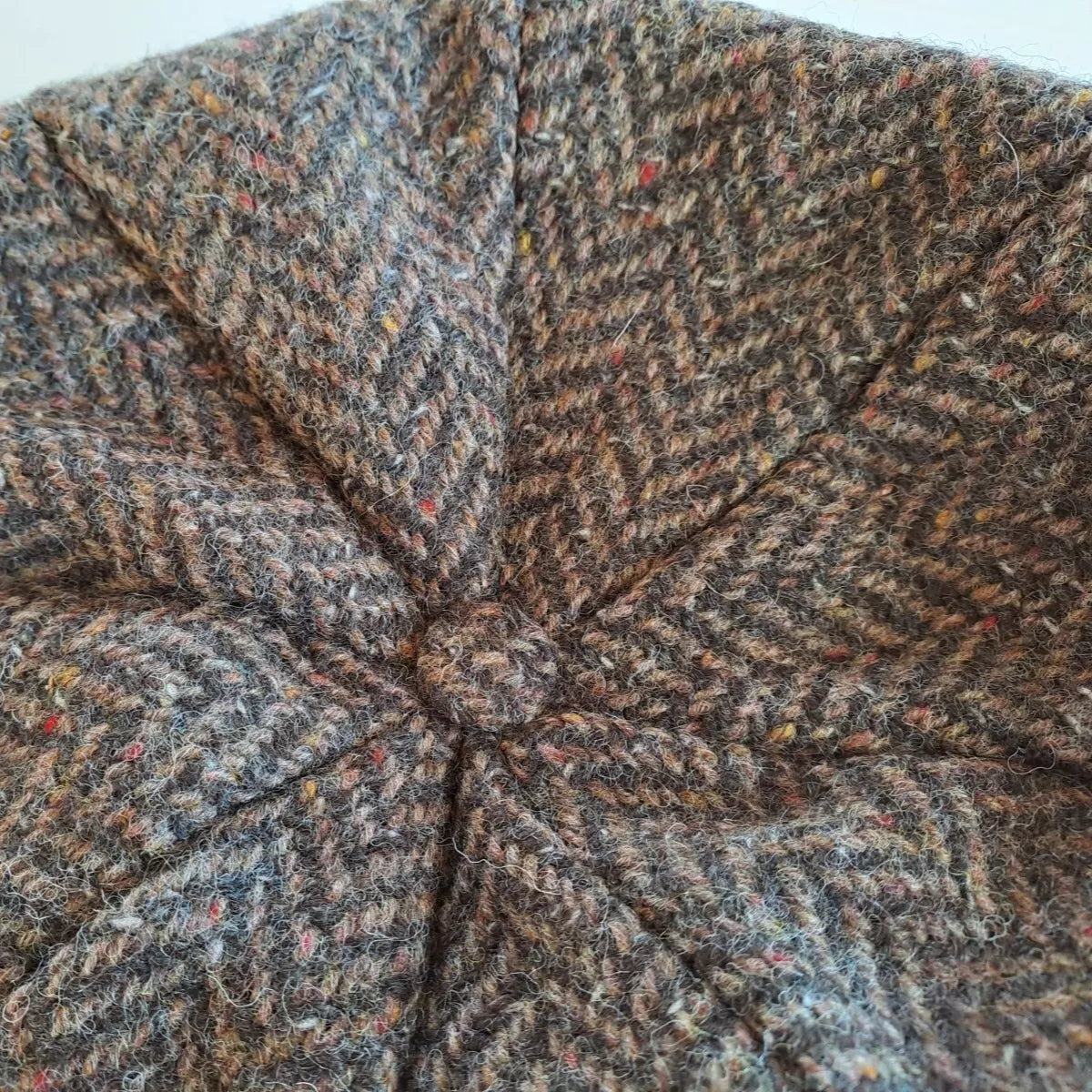 CAP OF THE WEEK - The Eight Piece Tweed Cap in Brown Herringbone by Hanna Hats of Donegal