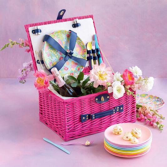 Hot Pink Picnic Basket