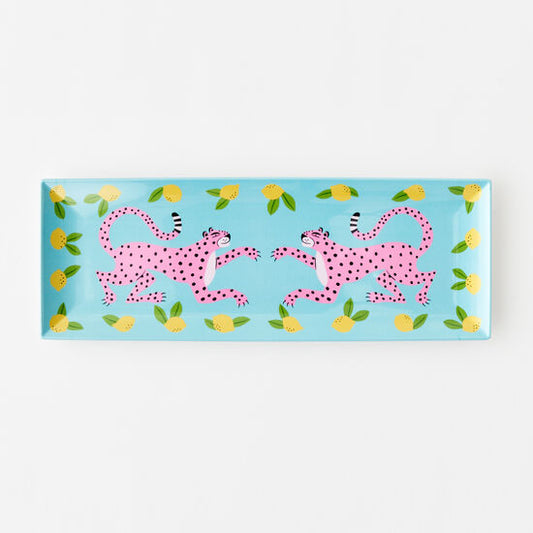 Leopard Sandwich Tray, Melamine, 7.5" x 21"