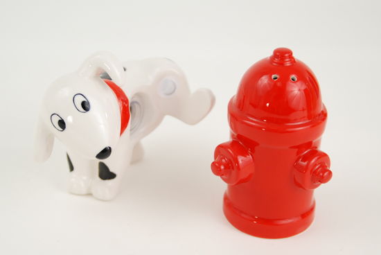Dalmatian & Fire Hydrant Salt & Pepper Shakers