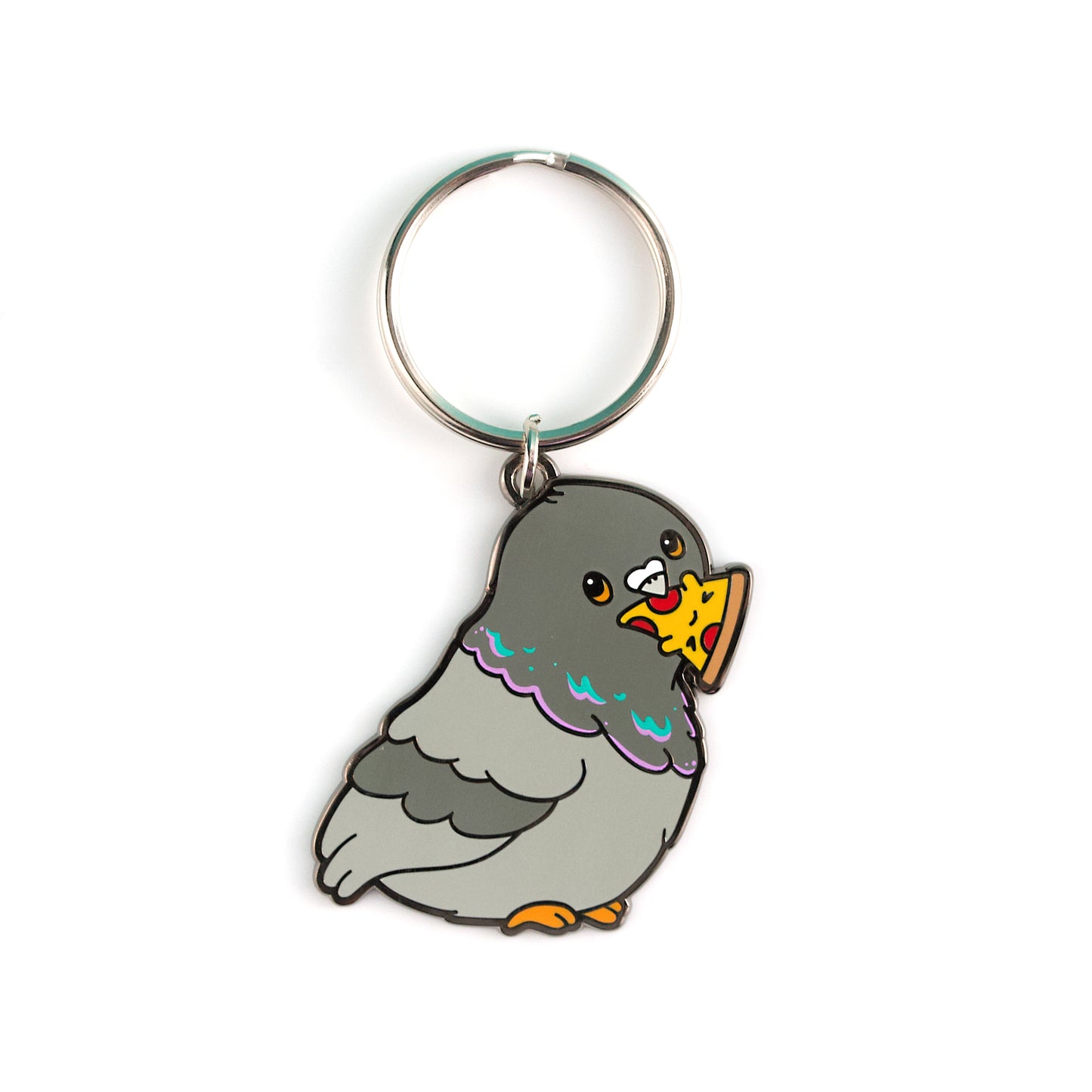Pigeon Pizza Keychain