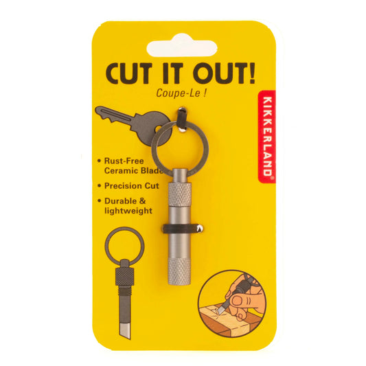 Cut it Out Knife Keychain